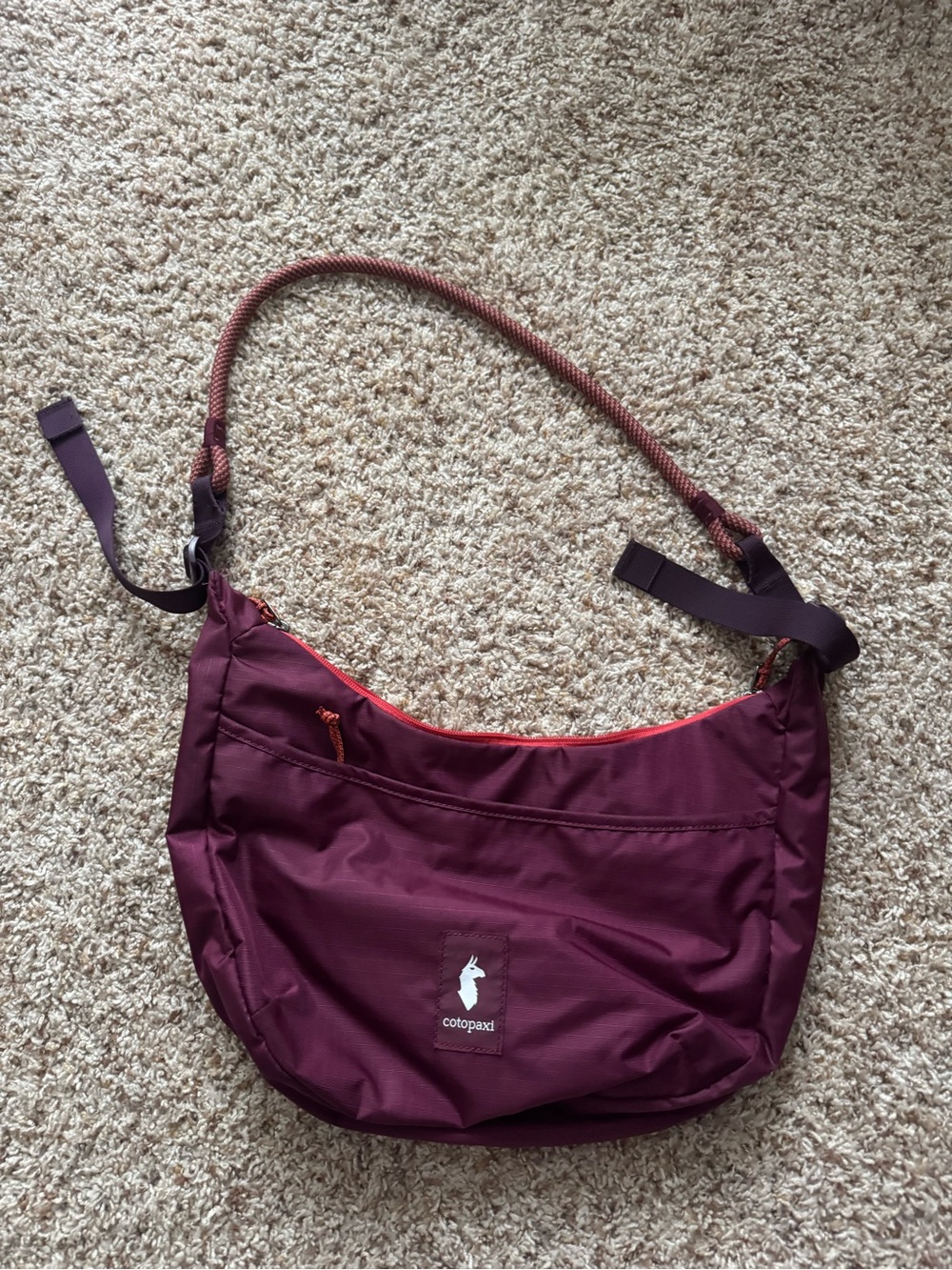 cotopaxi Plum and Coral Zip-Top Crossbody Bag